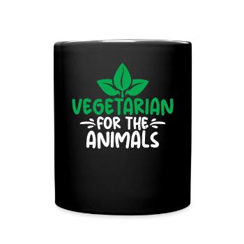 Vegetable Lover Vegetarian Gifts - Full Colour Mug - black - Front