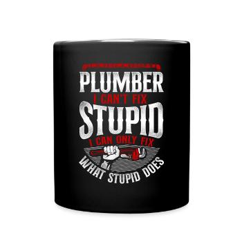 Plombier Plombier Vintage Plombier I - Mug uni - noir - Devant