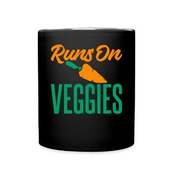 Gemüseliebhaber Vegetarische Geschenke - Tasse einfarbig - Schwarz - Vorne