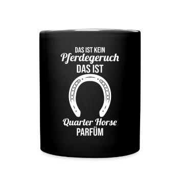 Pferd Reitsport Reiten Pferdesport Quarter Horse - Tasse einfarbig - Schwarz - Vorne