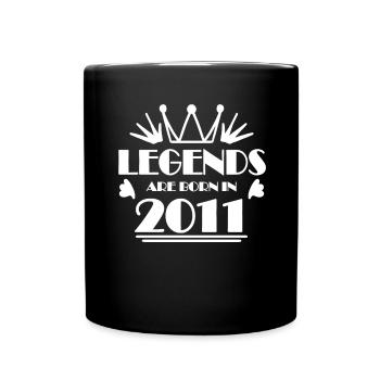 2011 - millésime 2011 - année de construction 2011 cadeau - Mug uni - noir - Devant