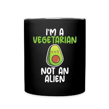Vegetable Lover Vegetarian Gifts - Full Colour Mug - black - Front