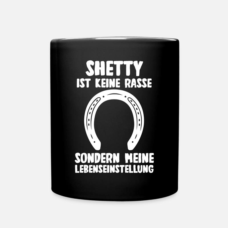 Pferd Reitsport Reiten Pferdesport Shetty - Tasse einfarbig - Schwarz