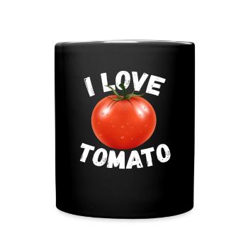Tomaten Liebe für Gärtner Vegetarier für - Tasse einfarbig - Schwarz - Vorne