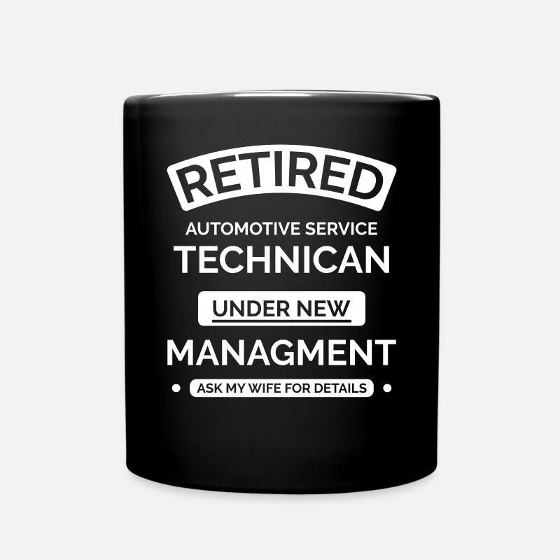 Kfz-Servicetechniker im Ruhestand - Tasse einfarbig - Schwarz