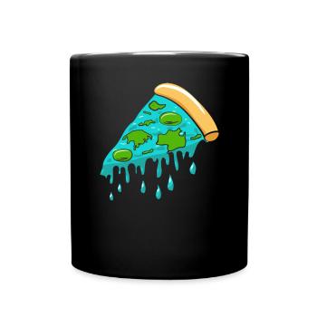 Flat Earth Society Flat Earther Pizza Lover - Mug uni - noir - Devant