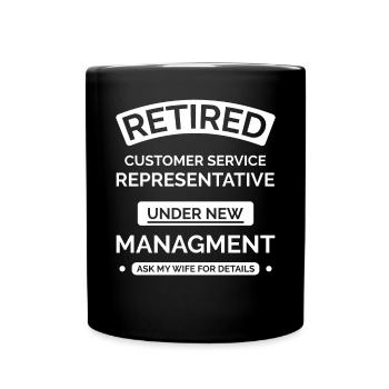 Retired Customer Service Representative - Full Colour Mug - black - Front