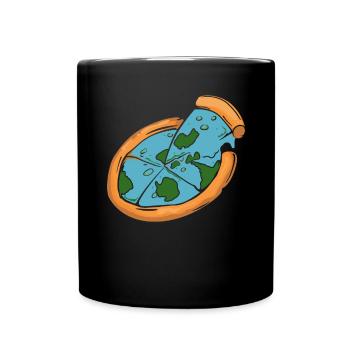 Flat Earth Society Flat Earther Pizza Lover - Mug uni - noir - Devant