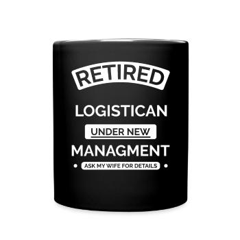 Logistiker im Ruhestand - Tasse einfarbig - Schwarz - Vorne