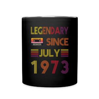 50e anniversaire de Legendary Since July né en 1973 - Mug uni - noir - Devant