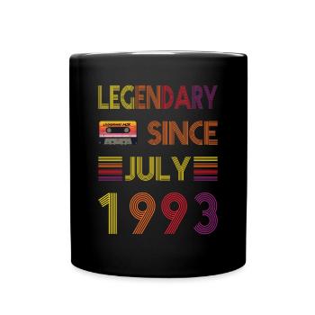 30e anniversaire de Legendary Since July né en 1993 - Mug uni - noir - Devant