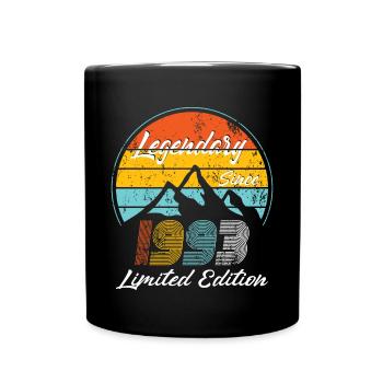 30e anniversaire né en 1993 Légendaire depuis 1993 - Mug uni - noir - Devant