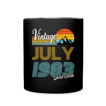 40. Geburtstag Jahrgang 1983 Juli Limited Edition - Tasse einfarbig - Schwarz - Vorne