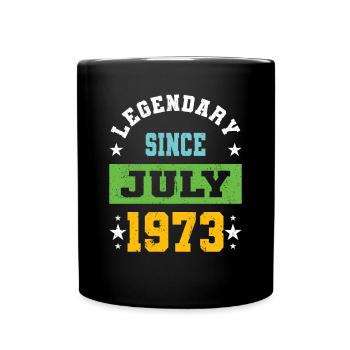 50e anniversaire de Legendary Since July né en 1973 - Mug uni - noir - Devant