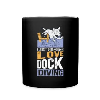 Dock Diving Dog Dog Owner Dog Sports Gift - Full Colour Mug - black - Front