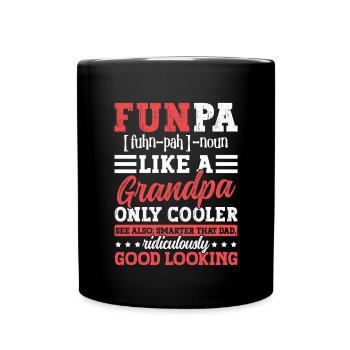 Funpa Definition Wie Ein Opa Nur Kühler - Tasse einfarbig - Schwarz - Vorne