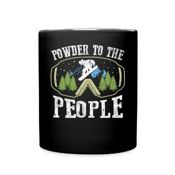 Powder To The People Snowboarding - Mug uni - noir - Devant