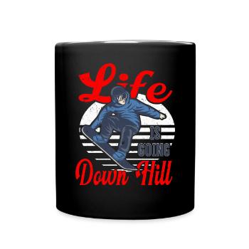 Ma vie est en descente Snowboard - Mug uni - noir - Devant