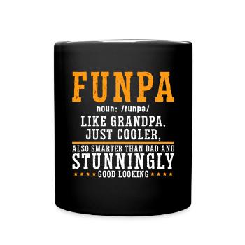 Funpa-definition Wie Opa, Nur Cooler - Tasse einfarbig - Schwarz - Vorne