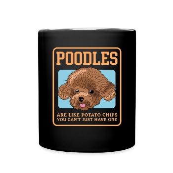 Poodle Dogs Dog Owner Dog Lovers Gift - Full Colour Mug - black - Front