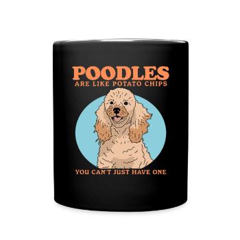 Poodle Dogs Dog Lovers Dog Owners Gift - Full Colour Mug - black - Front