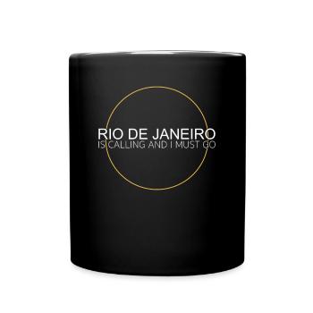 Rio de Janeiro Spruch - Tasse einfarbig - Schwarz - Vorne
