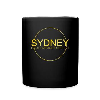 Sydney Spruch - Tasse einfarbig - Schwarz - Vorne