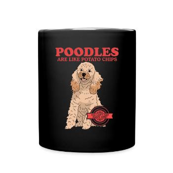 Poodle Dog Dog Owner Dog Lovers Gift - Full Colour Mug - black - Front