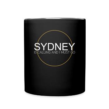 Sydney Spruch - Tasse einfarbig - Schwarz - Vorne