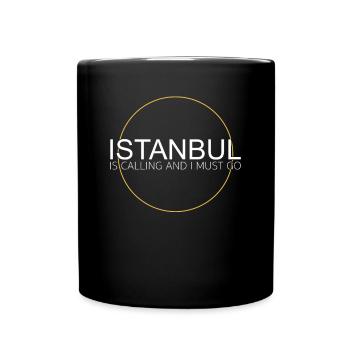 Istanbul is calling - Tasse einfarbig - Schwarz - Vorne