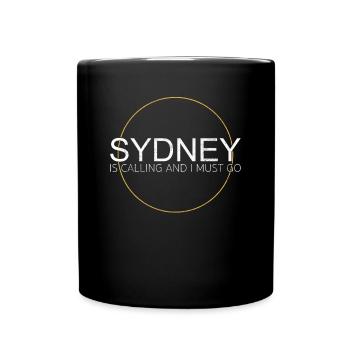 Sydney Spruch - Tasse einfarbig - Schwarz - Vorne