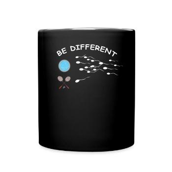 Badminton Geschenkidee Sport Design - Tasse einfarbig - Schwarz - Vorne