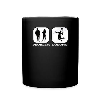 Badminton Geschenkidee Sport Design - Tasse einfarbig - Schwarz - Vorne