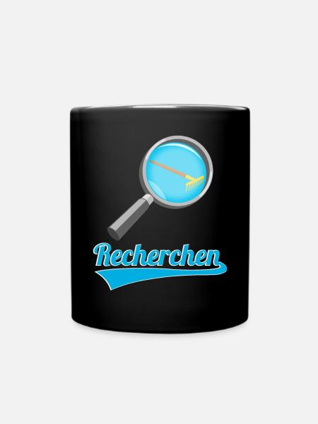 Recherchen Wortwitz - Tasse einfarbig - Schwarz