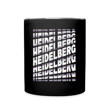 Heidelberg Deutschland Stadt Schrift Skyline - Tasse einfarbig - Schwarz - Vorne