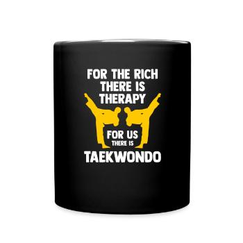 Taekwondo Taekwondoin Tae-Kwon-Do Tae Kwon Do - Tasse einfarbig - Schwarz - Vorne