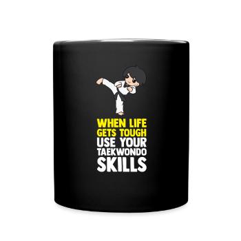 Taekwondo Kampfsport Geschenkidee Tae Kwon Do - Tasse einfarbig - Schwarz - Vorne