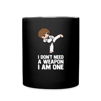 Taekwondo Taekwondoin Tae-Kwon-Do Tae Kwon Do - Tasse einfarbig - Schwarz - Vorne