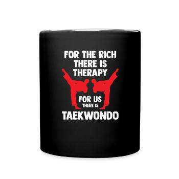 Taekwondo Taekwondoin Tae-Kwon-Do Tae Kwon Do - Tasse einfarbig - Schwarz - Vorne