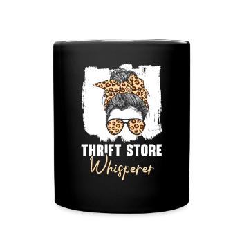 Secondhand-Ladenflüsterer Sparsame Schnäppchenjagd - Tasse einfarbig - Schwarz - Vorne