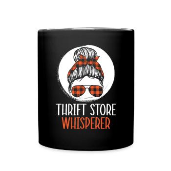 Secondhand-Ladenflüsterer Sparsame Schnäppchenjagd - Tasse einfarbig - Schwarz - Vorne