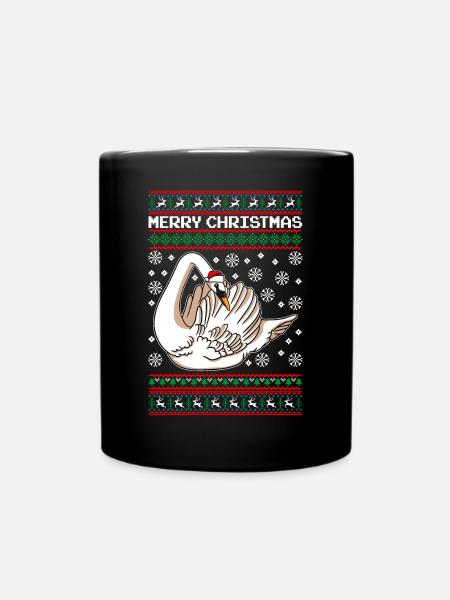 Cygne de Noël Joyeux Noël - Mug uni - noir