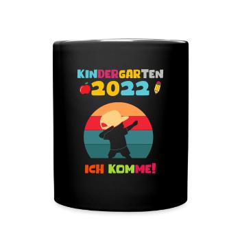 Kindergarten 2022 Ich Komme Dabbing Junge - Tasse einfarbig - Schwarz - Vorne