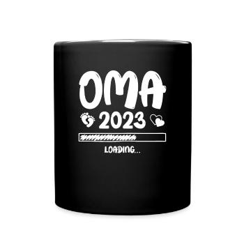 Oma Loading 2023 - Tasse einfarbig - Schwarz - Vorne