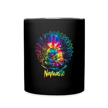 Namaste Zen Yoga Meditate - Tasse einfarbig - Schwarz - Vorne