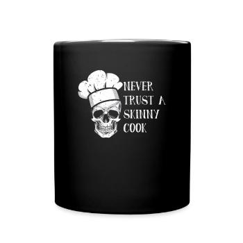 Ne faites jamais confiance à un cuisinier maigre - Mug uni - noir - Devant