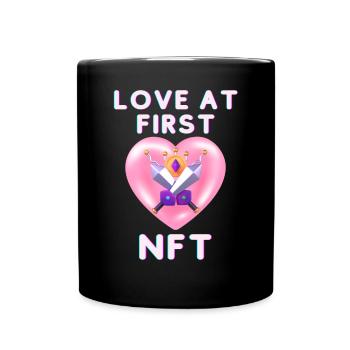 Love on the first nft Love for NFT Valentine's Day - Full Colour Mug - black - Front