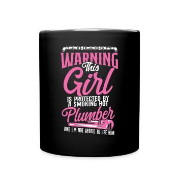 Plomberie plombier Petite amie Femme - Mug uni - noir - Devant