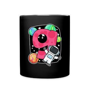 9e anniversaire 9 ans jeune astronaute de l’espace - Mug uni - noir - Devant