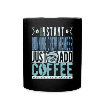 Café d’un membre de l’équipage en cours d’exécution - Mug uni - noir - Devant